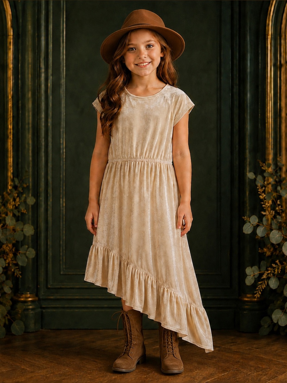 Joyfolie Aleena Velvet Asymmetrical Maxi Dress
Girls’ Size 7 — New With Tags